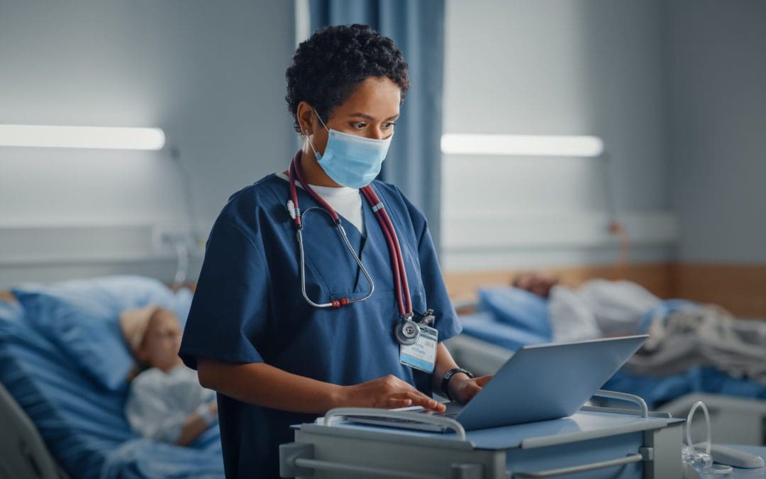 A nurse caring for a patient